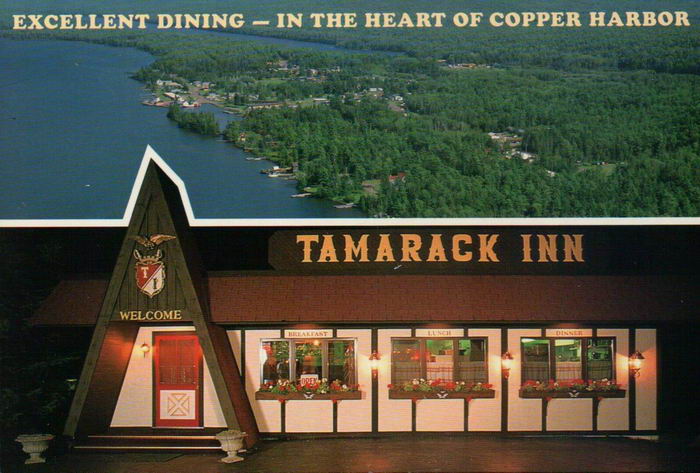 Tamarack Inn Restaurant - Old Postcard (newer photo)